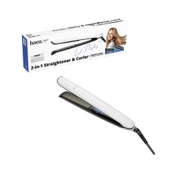 Prancha Alisadora Elétrica de dupla Função Hoco HP47 Explicit com Aquecimento Branco